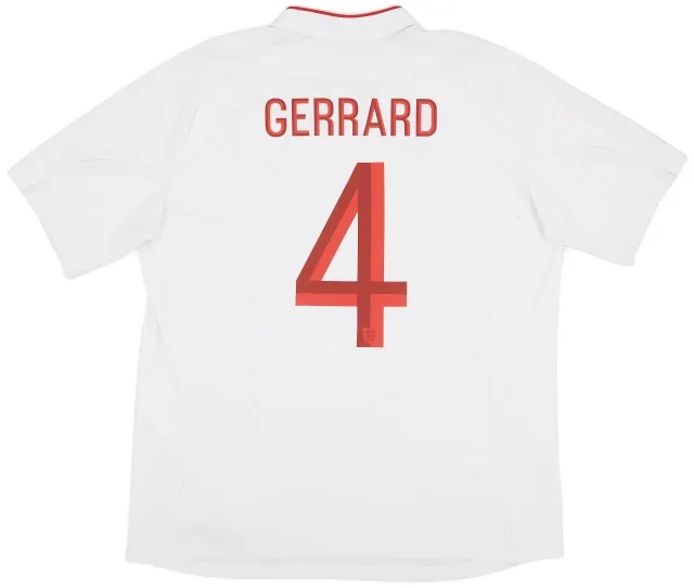 Umbro 2012-13 England Home Shirt Gerrard #4 - 7/10 - (XL)