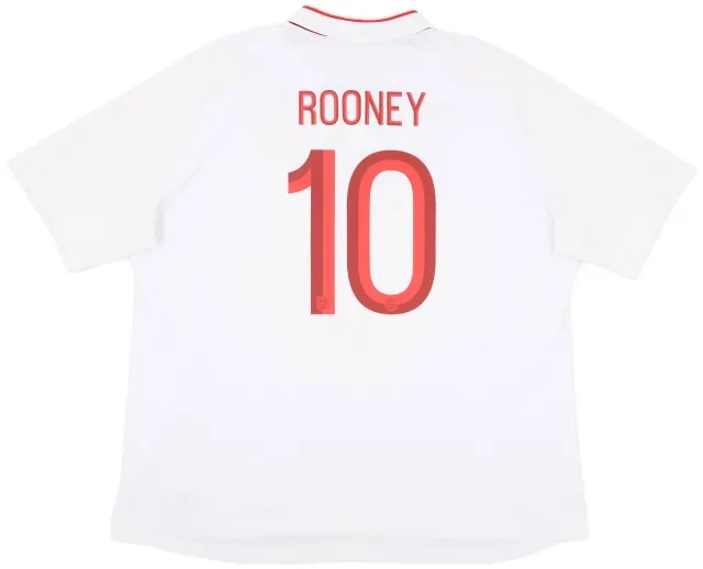 Umbro 2012-13 England Home Shirt Rooney #10 - 8/10 - (3XL)
