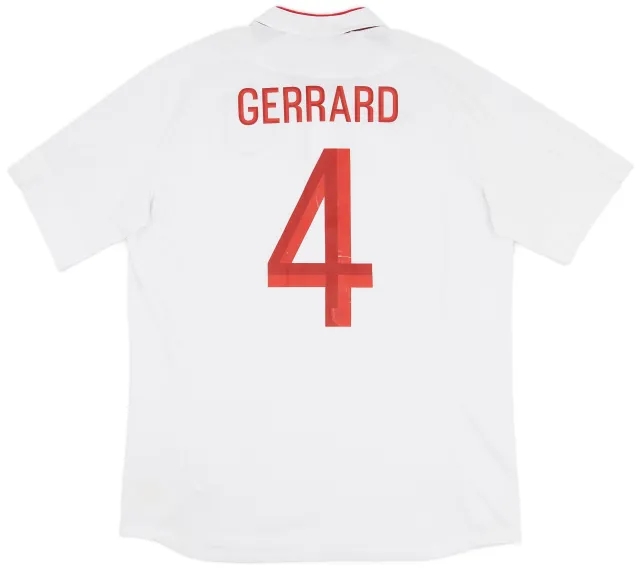Umbro 2012-13 England Home Shirt Gerrard #4 - 6/10 - (L)