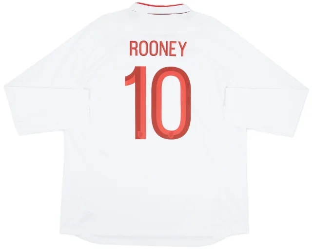 Umbro 2012-13 England Home L/S Shirt Rooney #10 (XXL)