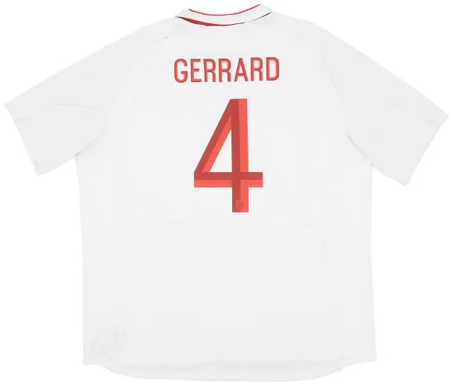 Umbro 2012-13 England Home Shirt Gerrard #4 - 6/10 - (3XL)