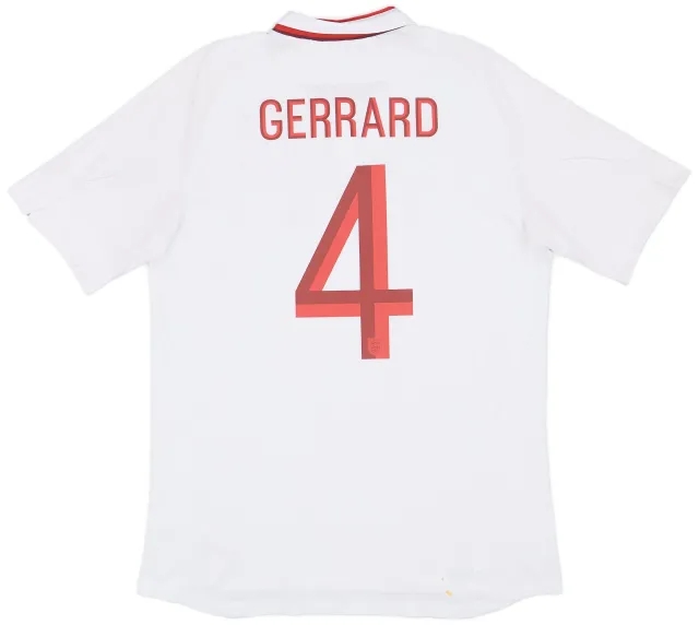 Umbro 2012-13 England Home Shirt Gerrard #4 - 6/10 - (L)