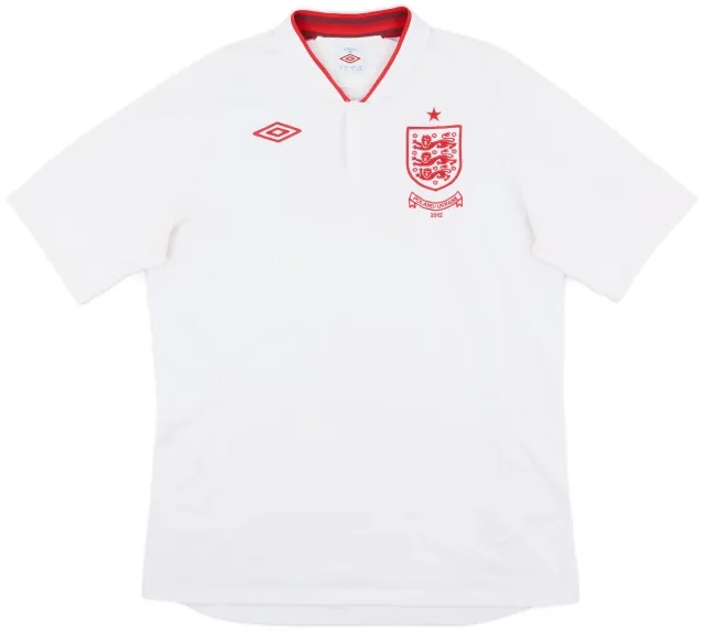 Umbro 2012-13 England 'Poland/Ukraine' Home Shirt - 7/10 - (L)