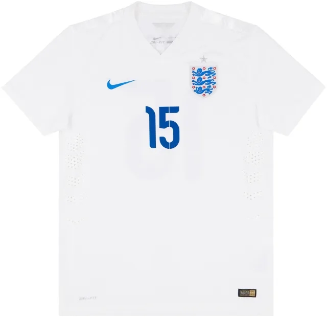 Nike 2014 England U-21 Match Issue Home Shirt Ince #15