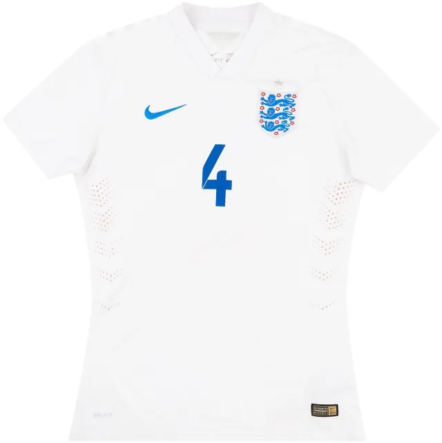 Nike 2014 England Match Issue Home Shirt #4