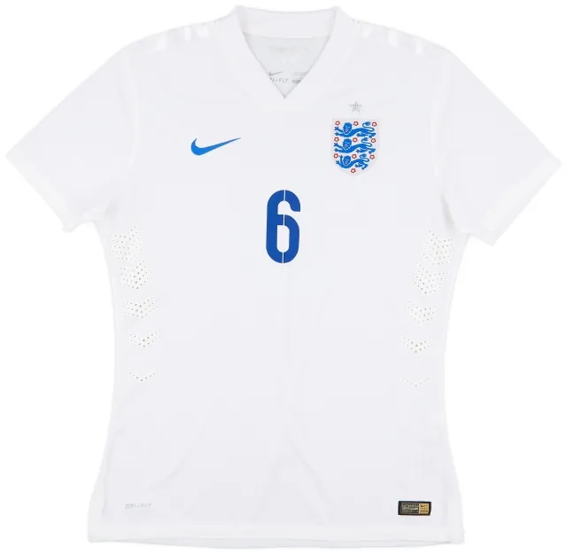 Nike 2014-15 England Player Issue Home Shirt #6 - 8/10 - (L)