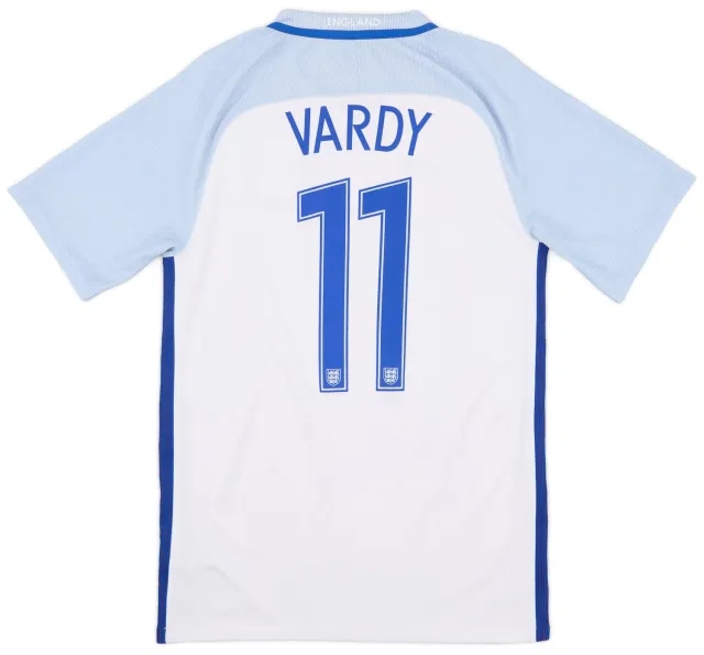 Nike 2016-17 England Home Shirt Vardy #11 - 7/10 - (S)