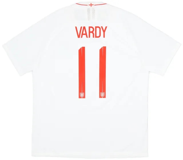 Nike 2018-19 England Authentic Home Shirt Vardy #11 - 9/10 - (XL)