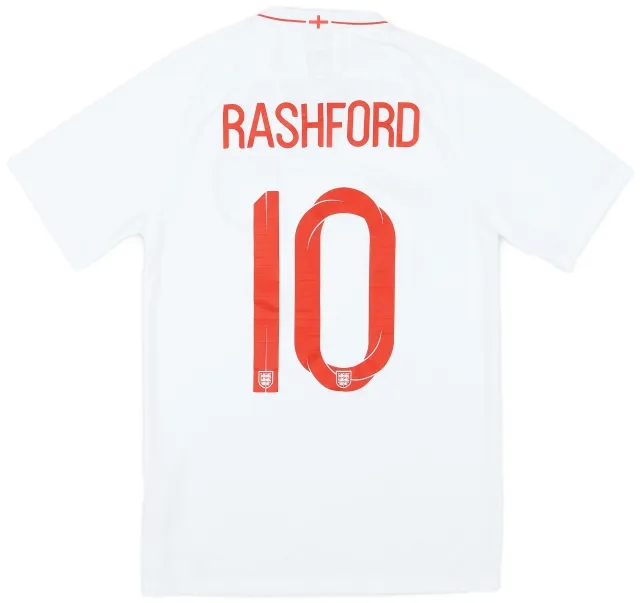 Nike 2018-19 England Home Shirt Rashford #19 - 9/10 - (S)