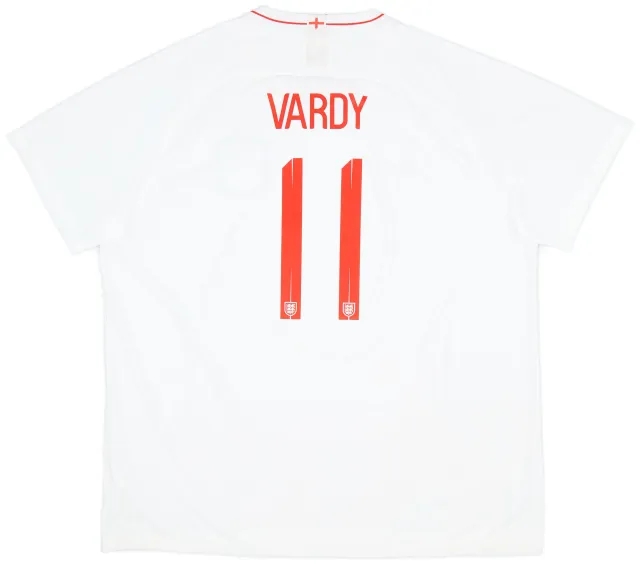 Nike 2018-19 England Home Shirt Vardy #11 - 8/10 - (3XL)