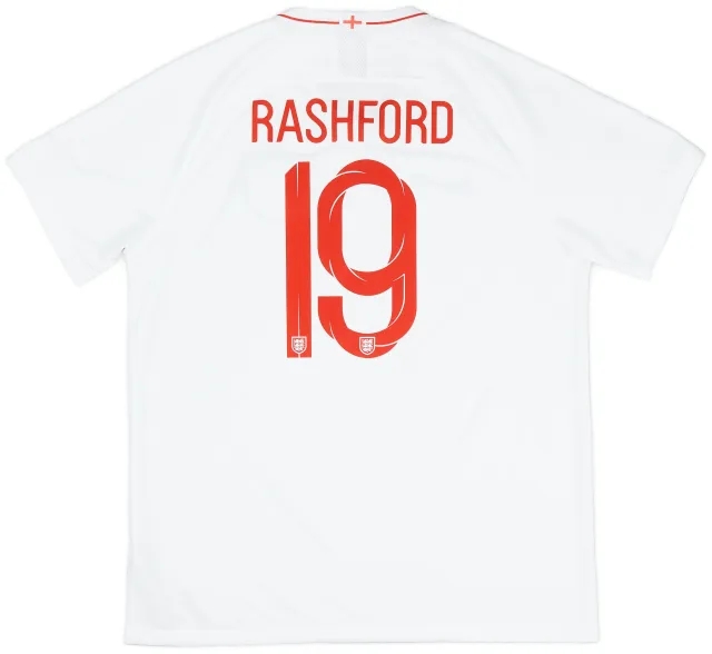 Nike 2018-19 England Home Shirt Rashford #19 - 9/10 - (XL)