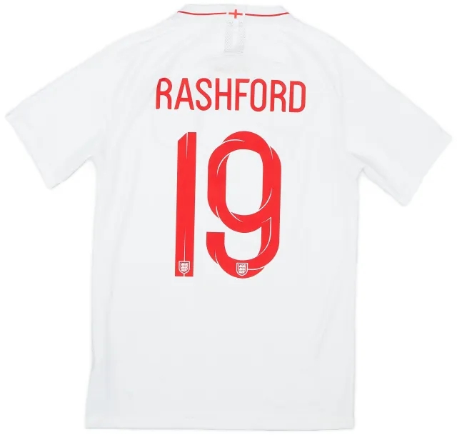 Nike 2018-19 England Home Shirt Rashford #19 - 7/10 - (S)