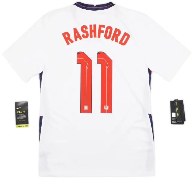 Nike 2020-22 England Home Shirt Rashford #11 (S)