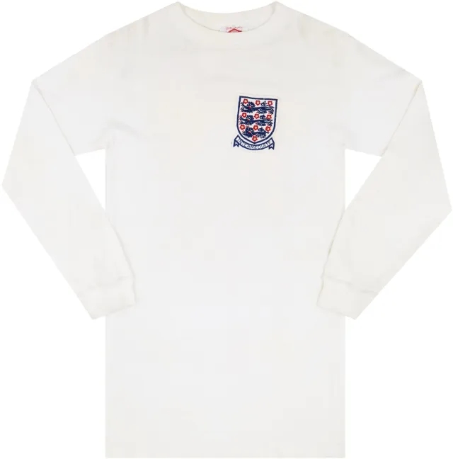 Umbro 1972-73 England U-21 Match Issue Home L/S Shirt #4 (Thompson)