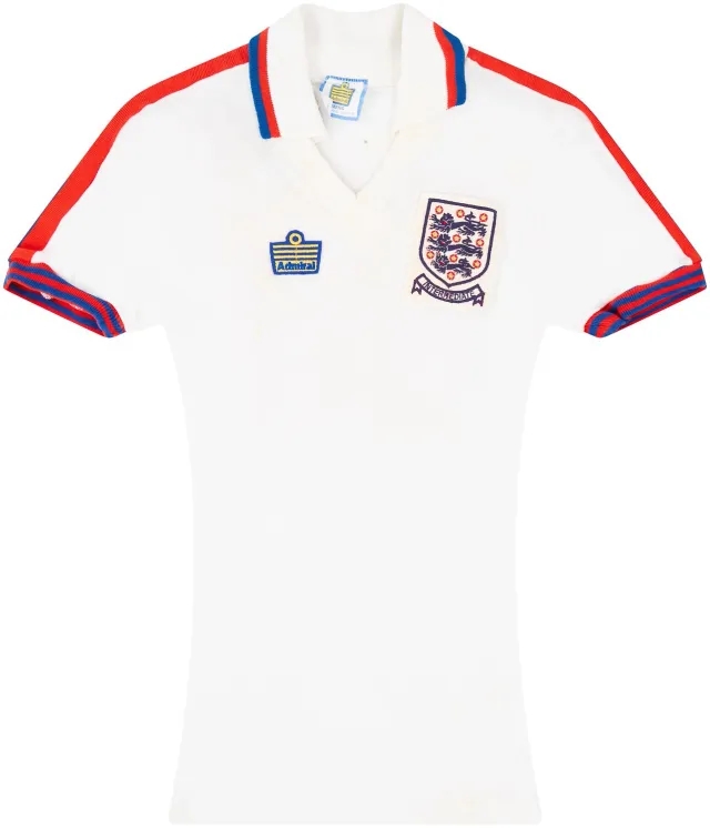 Admiral 1980 England U-21 Match Worn Home Shirt #10 (Owen) v Scotland