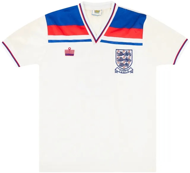 Admiral 1980 England U-18 Match Issue Home Shirt #6 (Webb)