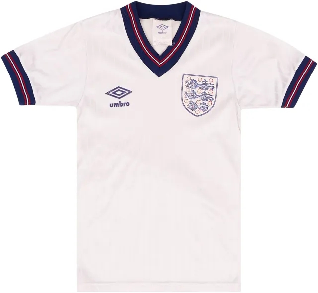 Umbro 1986-88 England Home Shirt - 7/10 - (XS.Boys)