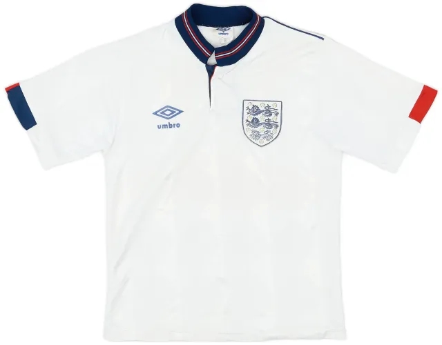 Umbro 1987-90 England Home Shirt - 8/10 - (L.Boys)