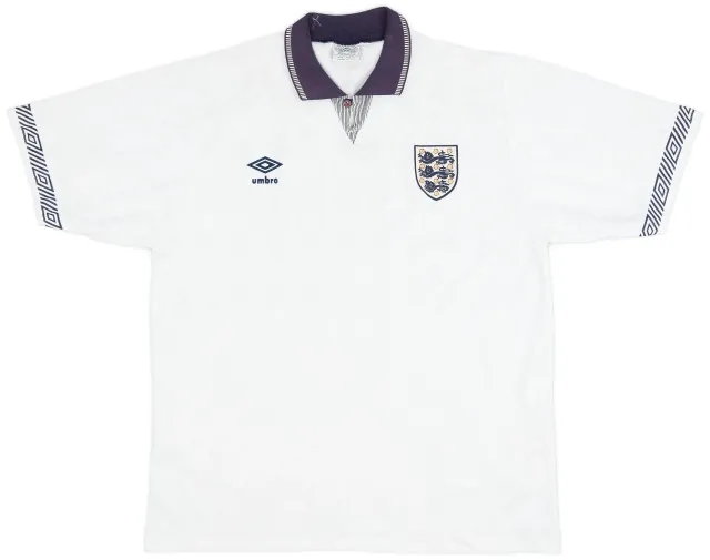 Umbro 1990-92 England Home Shirt - 9/10 - (XL)