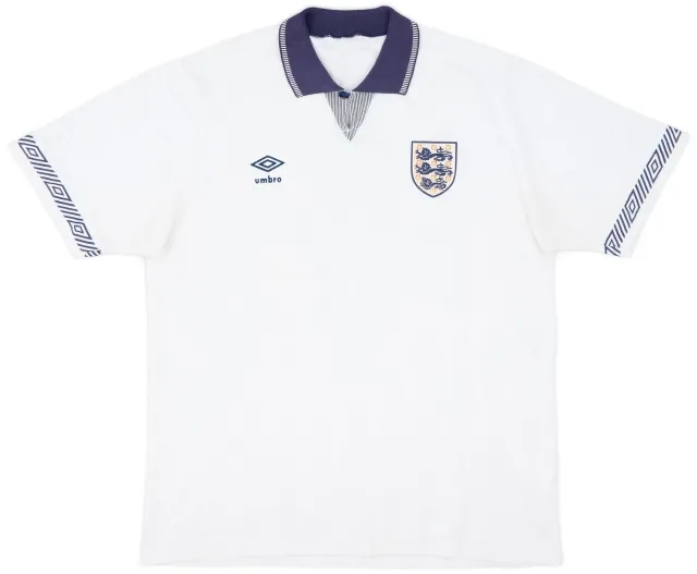 Umbro 1990-92 England Home Shirt - 8/10 - (L)