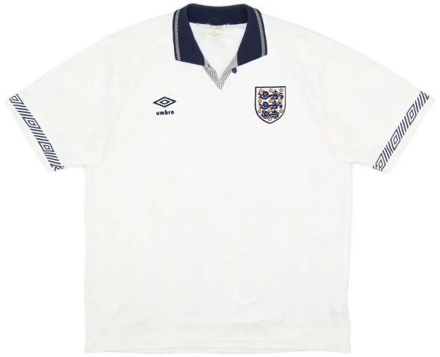 Umbro 1990-92 England Home Shirt - 8/10 - (L)