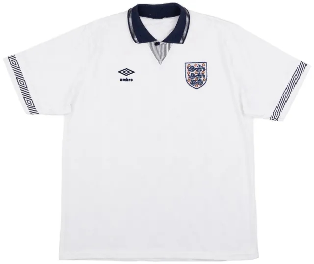 Umbro 1990-92 England Home Shirt - 8/10 - (XL)