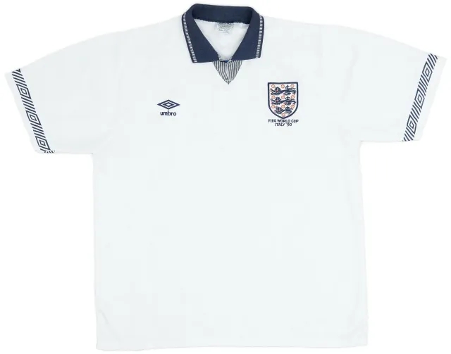 Umbro 1990-92 England Home Shirt - 7/10 - (XL)