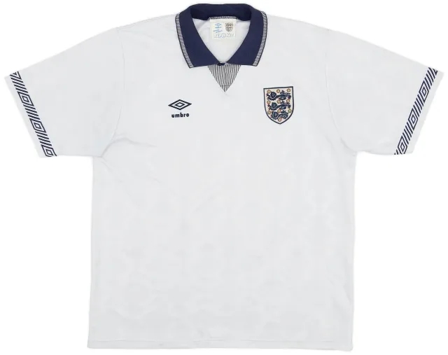 Umbro 1990-92 England Home Shirt #19 (Gascoigne) - 7/10 - (XL)