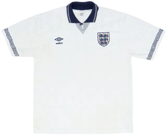 Umbro 1990-92 England Home Shirt - 8/10 - (L)
