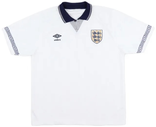 Umbro 1990-92 England Home Shirt - 8/10 - (L)