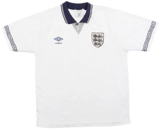 Umbro 1990-92 England Home Shirt - 8/10 - (S)