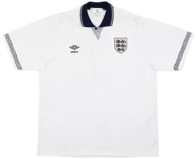 Umbro 1990-92 England Home Shirt - 7/10 - (L)