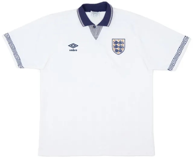 Umbro 1990-92 England Home Shirt - 8/10 - (L)