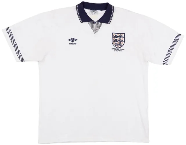 Umbro 1990-92 England 'World Cup' Home Shirt - 7/10 - (L)