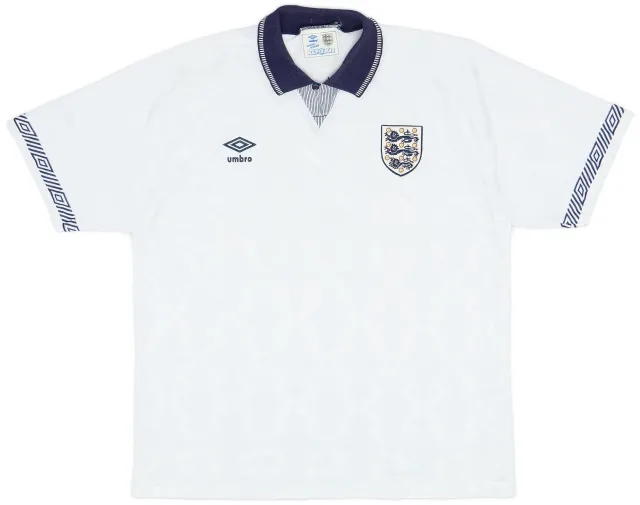 Umbro 1990-92 England Home Shirt - 8/10 - (XL)