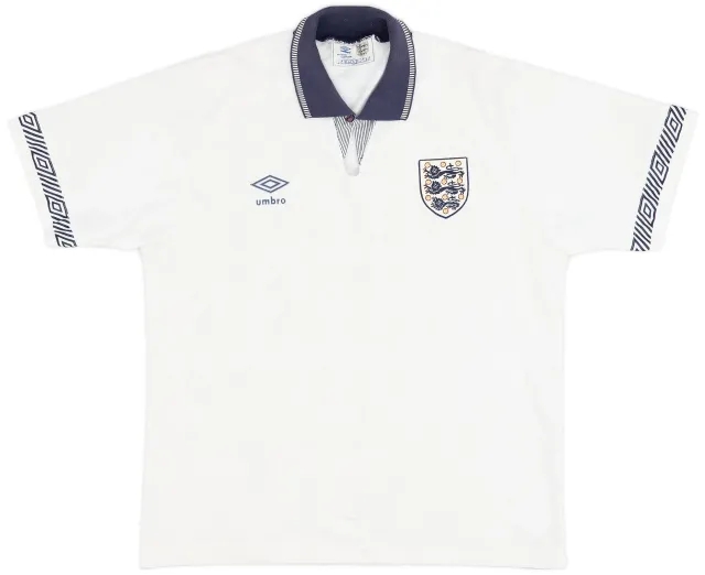 Umbro 1990-92 England Home Shirt - 7/10 - (L)