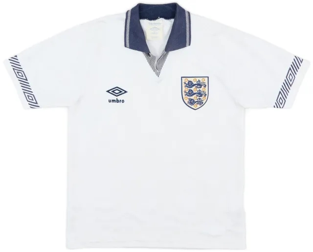 Umbro 1990-92 England Home Shirt - 7/10 - (L.Boys)