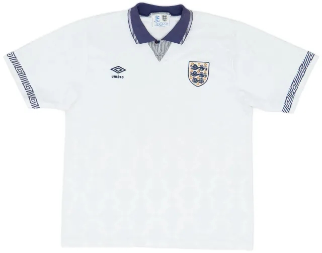 Umbro 1990-92 England Home Shirt - 8/10 - (XL)