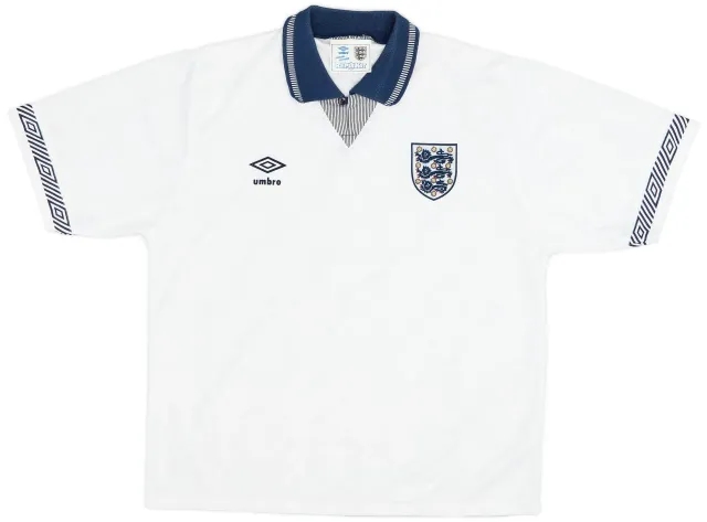 Umbro 1990-92 England Home Shirt - 8/10 - (L)