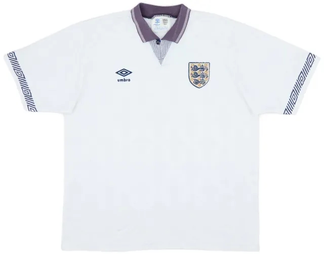 Umbro 1990-92 England Home Shirt - 6/10 - (L)