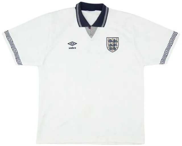 Umbro 1990-92 England Home Shirt - 6/10 - (L)