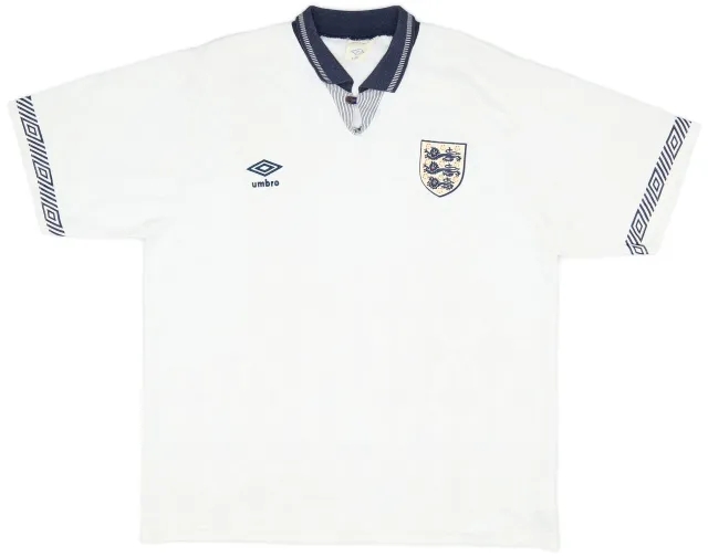 Umbro 1990-92 England Home Shirt - 8/10 - (XL)