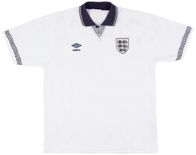 Umbro 1990-92 England Home Shirt - 8/10 - (L)