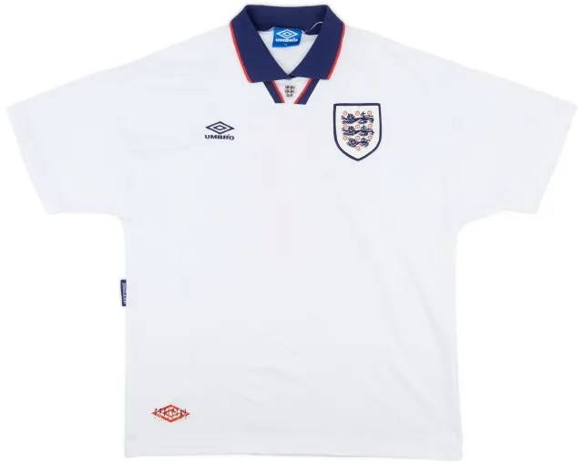 Umbro 1993-95 England Home Shirt #7 - 8/10 - (XL)