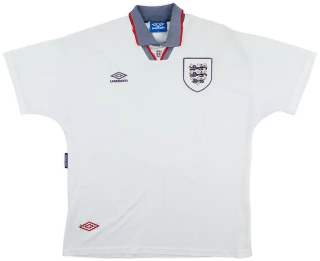 Umbro 1993-95 England Home Shirt - 6/10 - (L)