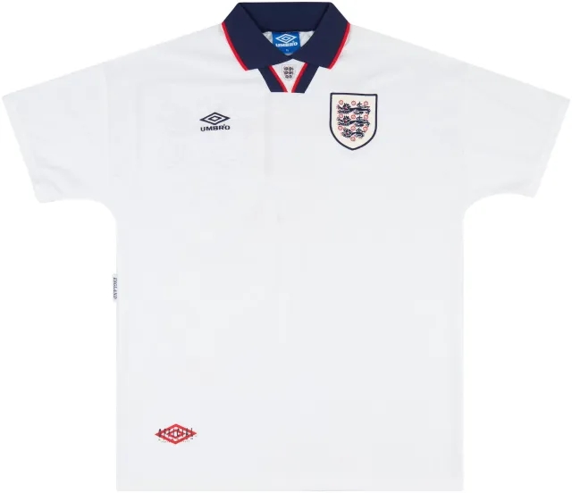 Umbro 1993 England Match Worn Home Shirt #2 (Jones) v USA