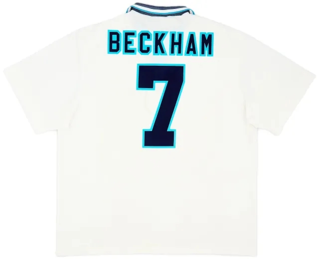 Umbro 1995-97 England Home Shirt Beckham #7 - 5/10 - (XXL)