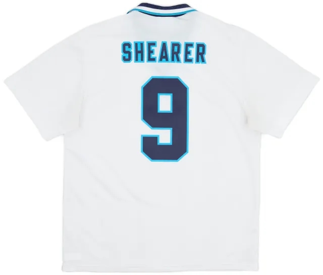 Umbro 1995-97 England Home Shirt Shearer #9 - 7/10 - (L)