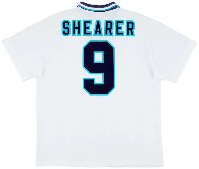 Umbro 1995-97 England Home Shirt Shearer #9 - 6/10 - (XL)