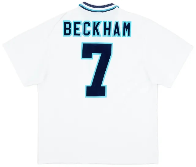 Umbro 1995-97 England Home Shirt Beckham #7 - 8/10 - (XL)
